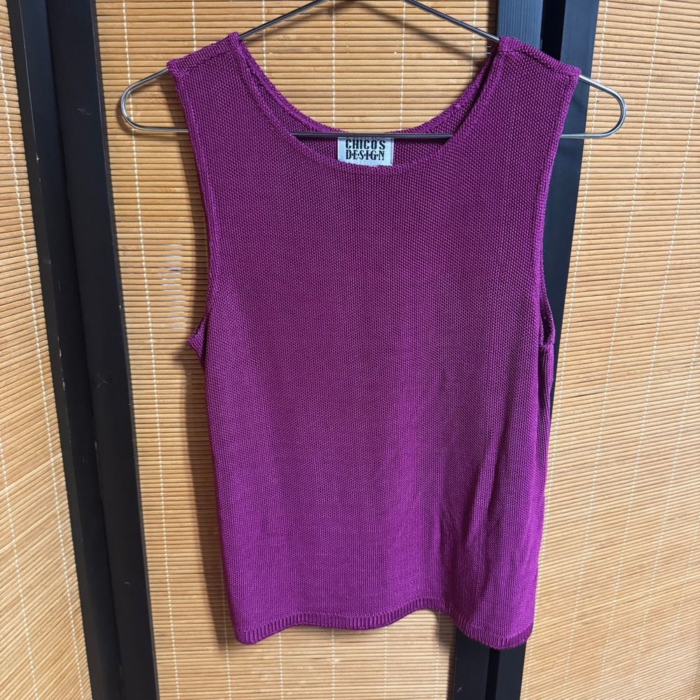 Vibrant magenta Crew Neck Tank Top
